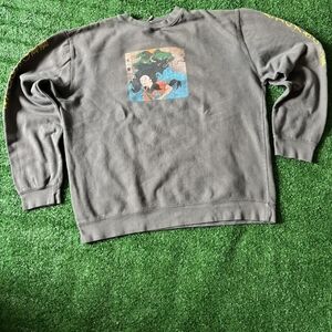 Men's Charcoal Graphic Crewneck Sweater